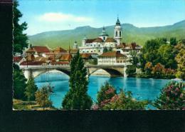 Solothurn - Rötibrücke Und St. Ursenkathedrale Coloriert 50er Gezackt - Other & Unclassified