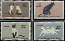 THAILANDE Chats,  Faune.  Yvert N° 561/64. Neuf Avec Charniere. MLH * - Chats Domestiques