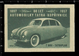 Poster Stamp - Czech Matchbox Label -  Tatra Kop&#345;ivnice -  Transport Auto Car Wagen Oldsmobile - Luciferdozen - Etiketten