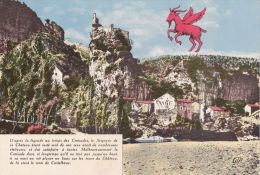 Cp , 48 , CASTELBOUC , Les Gorges Du Tarn , Vue D'ensemble Et Le Vieux Château - Autres & Non Classés