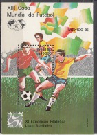 BRAZIL, 1986, XIII Copa Mundial De Futebol, Miniature Sheet, Football, Soccer, MNH, (**) - Ongebruikt