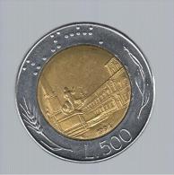 ITALIA - ITALY = 500 Liras 1991 - 500 Liras