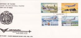 Nauru 1980 First Flight Cover Nauru-Brisbane-Nauru - Nauru