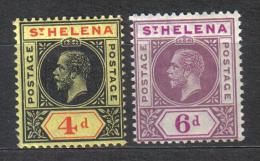 SS2542 - ST. HELENA , Giorgio V Yvert Serie  N. 51/52  *  Mint - Isla Sta Helena