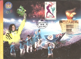 Carte  Hong Kong , Jeux Olympiques 1996  (470) - Brieven En Documenten