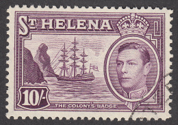 St Helena 1936  10/-   SG140  Used - Isla Sta Helena