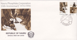 Nauru 1990 Nauru Phosphate Corporation 20th Anniversary FDC - Nauru