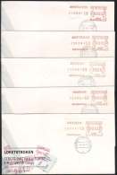 ATM - FRAMA - POSTAGE LABEL /1981 PAYS BAS - 5 ENVELOPPES FDC (ref 4845) - Macchine Per Obliterare (EMA)