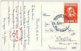 Bulgaria 1941 Plovdiv To Germany - German Reich Cancel - Guerre
