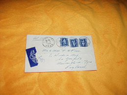 ENVELOPPE UNIQUEMENT DATE 1953 / AGERIE ?. CACHETS ORAN, NEMOURS VERS NEWCASTLE ANGLETERRE / AIR  /  CACHETS ET TIMBRES. - Briefe U. Dokumente