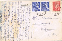 4494. Postal MARABOUT (Argelia) Alger 1943. Oasis - Briefe U. Dokumente
