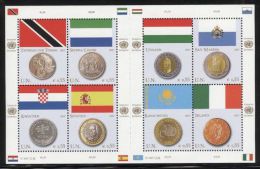 Austria (UN Vienna) - 2007 Flags And Coins Kleinbogen MNH__(TH-5181) - Blokken & Velletjes