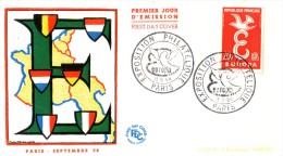 Enveloppe  FDC  1er   Jour    FRANCE   EUROPA   PARIS    1958 - 1958