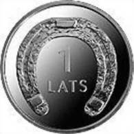 Latvia 1 Lats Horseshoe LUCKY COIN 2010 UNC TYPE 2 - Lettonie