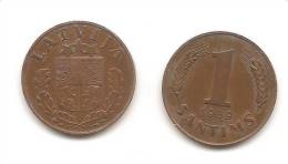 LATVIA 1 SANTIMI  COIN  1939 Y - Latvia