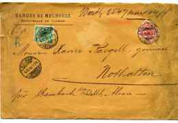 BANQUE DE MULHOUSE / Succursale De COLMAR / TP Reichpost - Obli : COLMAR ELSASS / 6 Dec 1894 - Storia Postale