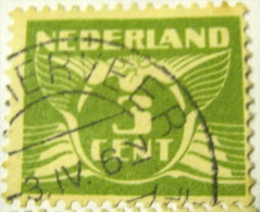 Netherlands 1924 Carrier Pigeon 3c - Used - Oblitérés