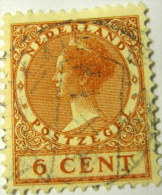 Netherlands 1924 Queen Wilhelmina 6c - Used - Usati