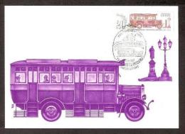 Transport 1981 USSR Stamp  Maxicard Mi 5136 Bus, 1926-1927 History Of Moscow Municipal Transport. - Bus
