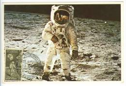 Inde Homme Sur La Lune Carte Maximum 1983 India Man On The Moon Maxicard 1983 - Azië