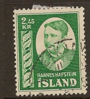 ICELAND 1954 2k45 Green SG 326 U ZZ12 - Usados