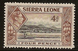 SIERRA LEONE 1938 4d Freetown KGVI SG193 M PL06 - Sierra Leone (...-1960)