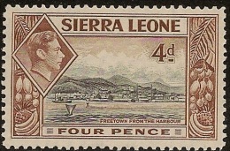 SIERRA LEONE 1938 4d Freetown KGVI SG193 M PL05 - Sierra Leone (...-1960)