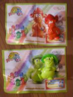 KINDER SURPRISE 2006 PAINTY TEN - N° 2S-18 / 2S-21 - Vert & Orange + BPZ - Lotes