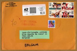 Enveloppe Los Angeles To Ghlin Belgium Olympics USA Jeux Olympiques - Briefe U. Dokumente