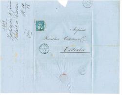 1863.LETTRE. De . ZOFINGEN .pour . VALLORBES . - Covers & Documents
