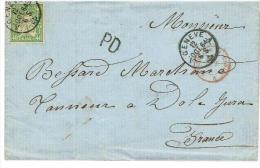 1864.LETTRE. De . GENEVE .pour . DOLE . - Brieven En Documenten