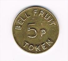 .. TOKEN  BELL FRUIT 5P - Firma's