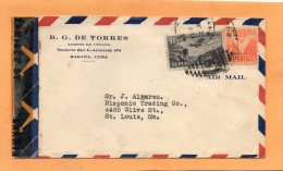 Cuba Air Mail Censored Cover Mailed To USA - Posta Aerea