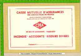 BUVARD /Caisse MUTUELLE D´Assurances  CMA - Bank & Insurance