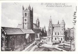 Postcard PLYMOUTH St Andrew's Church Guildhall Square 1904 Edwardian Devon Repro - Plymouth