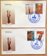 Sénégal 2003 FDC Enveloppe Premier 1er Jour SCULPTURES ART KUNST 4 Val. - Sénégal (1960-...)