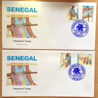 Sénégal 2009/2012 FDC 1er Jour TISSERANDS ET TISSAGE MANUFACTURE 4 Val. - Sénégal (1960-...)