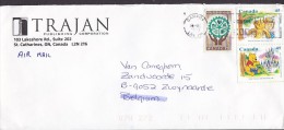 Canada Airmail TRAJAN Publishing Corp. Cover Lettre To ZWYNAARDE Belgium Winne The Pooh Pair Stamps - Covers & Documents