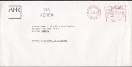 Brazil Airmail Aérea AHK RODOVIARIA 1994 Meter Stamp Cover Letra To Germany (2 Scans) - Cartas & Documentos