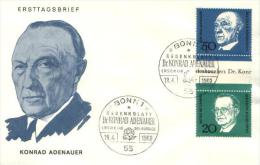 Germany  - Mi-Nr 555 + 557 FDC (X506)- - 1961-1970