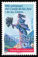 French Andorra - 2009 - 40th Anniversary Of Circle Of Arts And Letters - Mint Stamp - Unused Stamps