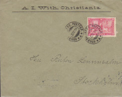 Norway A.I. WITH, Christiania KONGSVINGERB. POSTEXP. A. 1914 Cover Brief To STOCKHOLM Sweden (2 Scans) - Cartas & Documentos