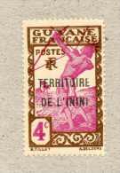 ININI : Indigène Tirant à L´arc - Timbres De Guyane De 1929-38 Surchargé "Territoire De L´Inini" - Ungebraucht