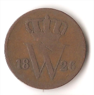 PAYS-BAS  1  CENT  1826 - 1815-1840 : Willem I