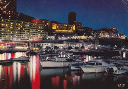 Cp , MONACO , La Nuit , Le Port Et Monte-Carlo - Porto