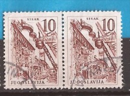 1961 X  JUGOSLAVIJA JUGOSLAWIEN  INDUSTRIA SISAK  CROAZIA  CANCELATION        USED - Used Stamps