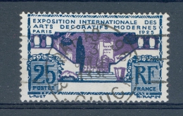 VARIÉTÉS FRANCE 1924 / 1925 N° 213 EXPOSITION  ARCHITECTURE   DOS  CHARNIÈRES OBLITÉRÉ - Usados