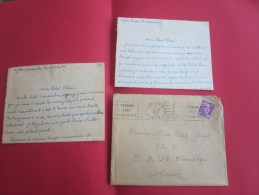 1948 Lettre D´Amour "enflammée "de Hyéres >1er Maître Pilote Gouel Base Aérienne Navale (B.A.N ) KOUIBGA (Maroc)OMEC RBV - Briefe U. Dokumente