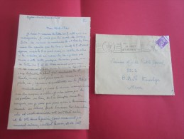 1948 Lettre D´Amour "enflammée "de Hyéres >1er Maître Pilote Gouel Base Aérienne Navale  B.A.N  KOUIBGA (Maroc)OMEC RBV - Brieven En Documenten