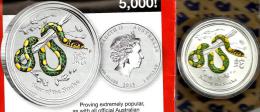 AUSTRALIA $1 SNAKE ANIMAL LUNAR YEAR FRONT QEII HEAD BACK 2013 1Oz .999 AG SILVER PROOF READ DESCRIPTION CAREFULLY!!! - Sonstige & Ohne Zuordnung